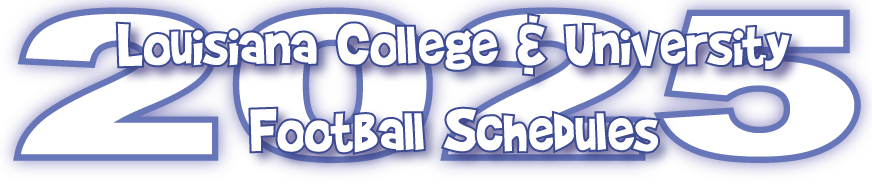 Louisiana College Football Schedules